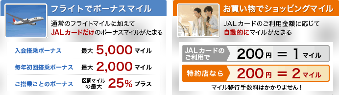 JALカード OPクレジット CLUB-Aゴールドカードの特徴1